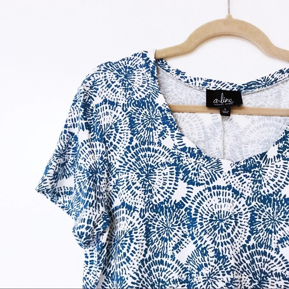 A-Line Hawaii - Printed Short Sleeve Dress